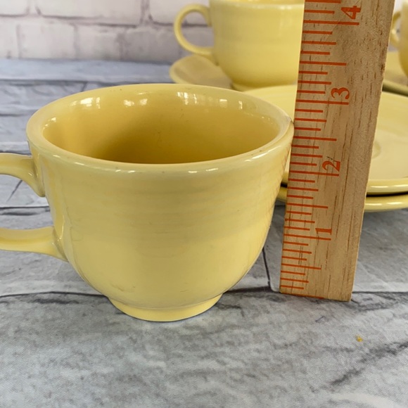 Fiesta VINTAGE yellow teacup  set of 6 - Picture 7 of 8
